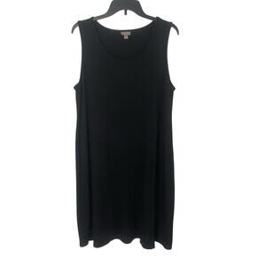 J Jill Wearever Rayon Pull On Classic Casual Sleeveless Tshirt Dress Size L
